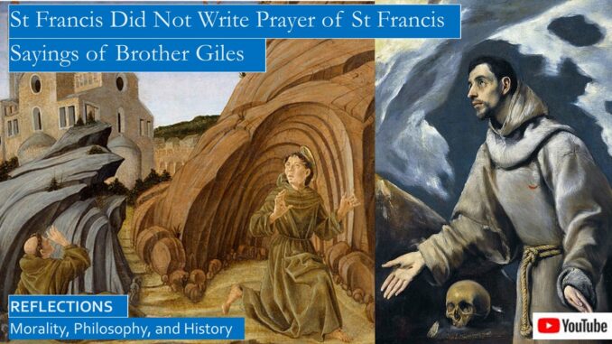Prayer of St Franics and Brother Giles SMALL