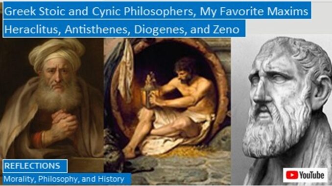 Greek Stoic and Cynic Philosophers: My Favorite Sayings