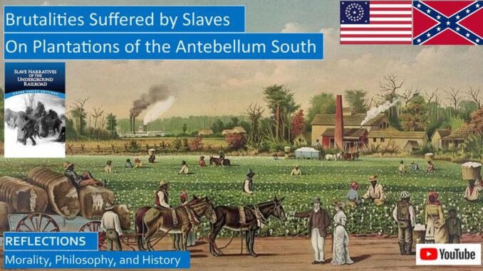 Brutalities Suffered By Slaves on the Plantations of the Antebellum South