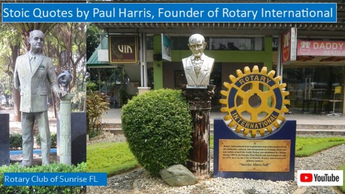 Stoic Quotes from Paul Harris, Founder of Rotary International